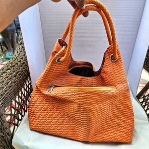 Kimbel Tangerine Orange Tote Bag